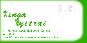 kinga nyitrai business card